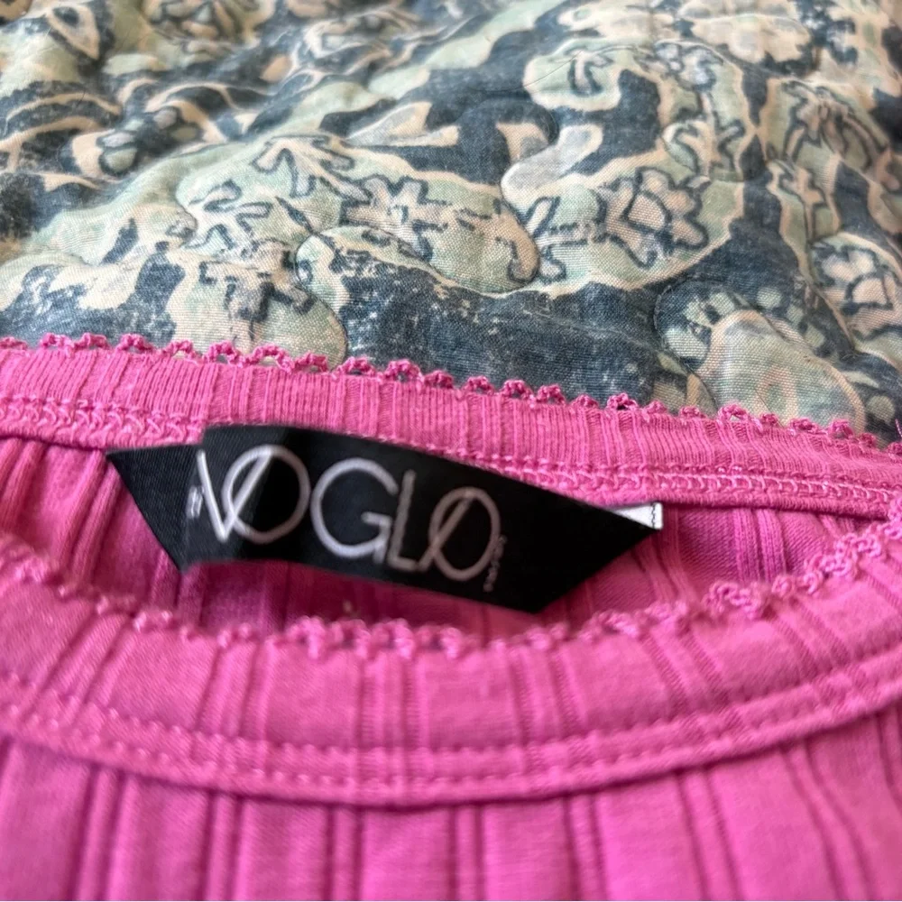 Pink Ribbed Women's Top - Picture 3 of 4